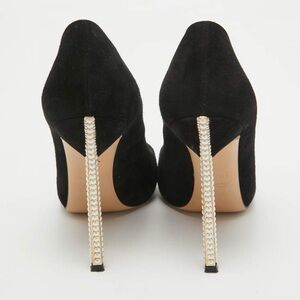 Casadei Elegant Black Heels with Gold Stiletto